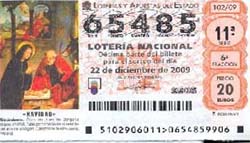 Decimo de loter�a ICAMALAGA 2009
